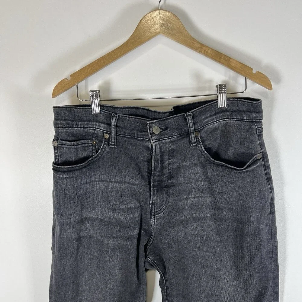 Lucky Brand Jeans Mens 34x30 412 Athletic Slim Black Stretch‎ Denim Preppy